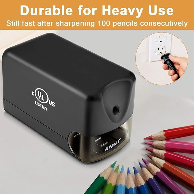 AFMAT 10 Pack Electric Pencil Sharpener, Heavy Duty Pencil Sharpener - Image 3