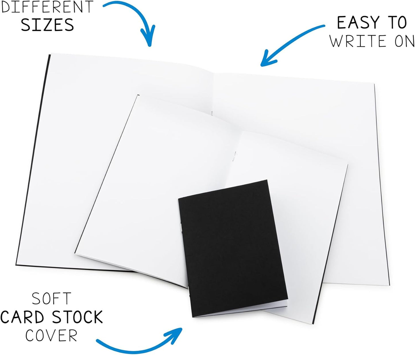 Hygloss Blank Books 8.5 x 11 Inches - 10 Pack – Kraft Color Paperback for Drawing & Writing – Empty Books for Journaling, Sketching or Arts & Craft