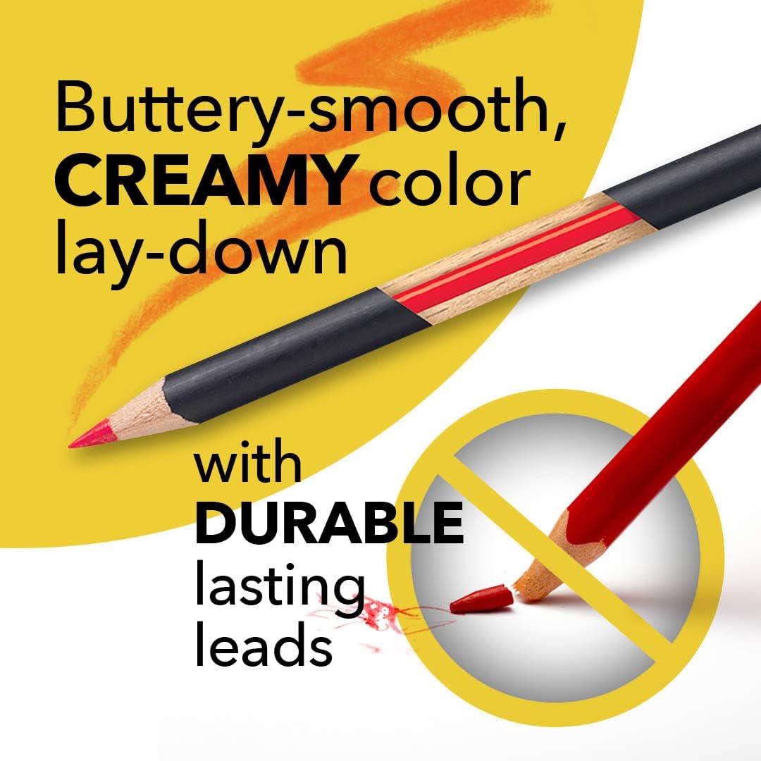 Castle Art Supplies Colored Pencils Set | 120 Premium Soft Core Coloring Pencils for Adults | Organized in Presentation Tin Case