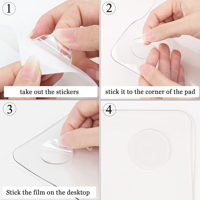 Oterri Clear Writing Desk Pad, 31.5’’x15.7” Heat Resistant Waterproof PVC Round - Image 4
