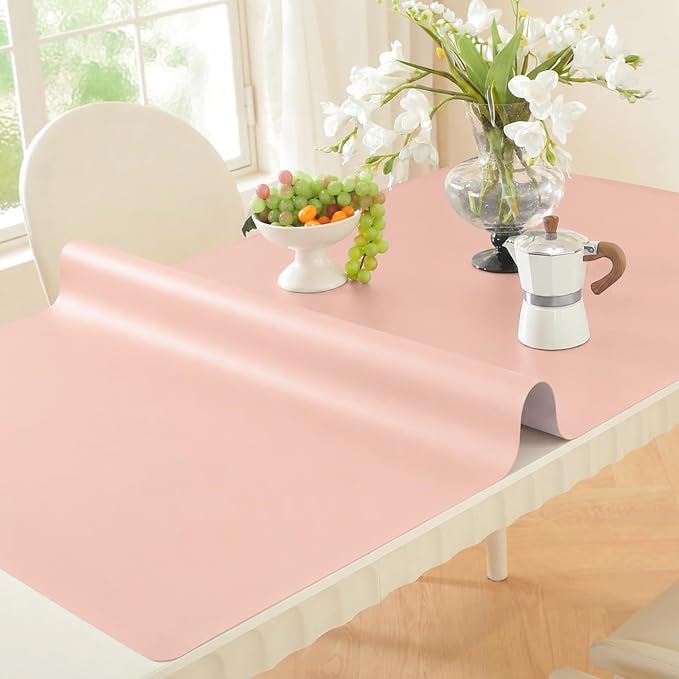 OstepDecor Pink Table Cover Protector 16 x 36 Inch, 1.5mm Thick Plastic Table - Image 6