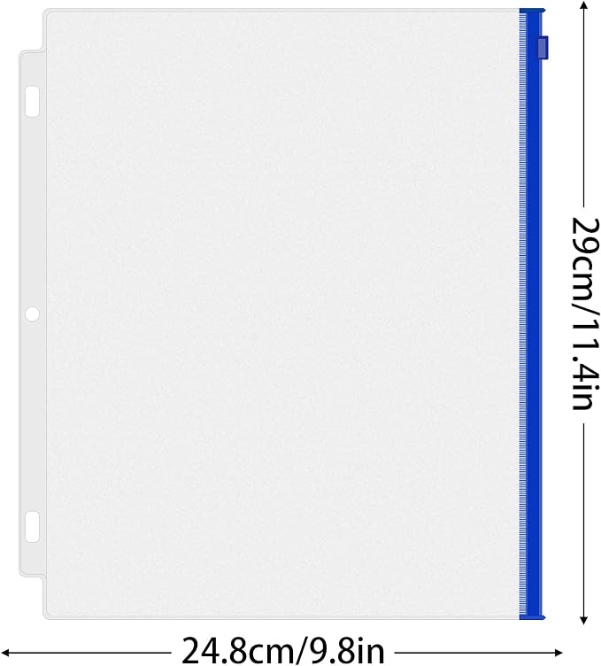 Antner 12 Pack Letter Size Binder Pockets 3 Ring Binder Multicolor Zipper - Image 3