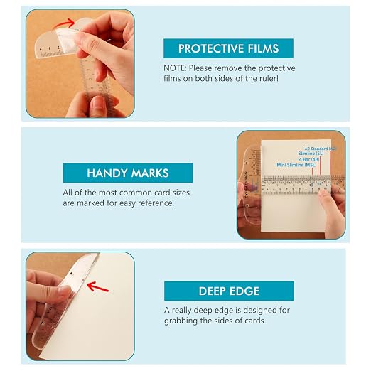 5PCS 6''/12 '' Acrylic Clear Edge Rulers T-Square Ruler, inches and Metric - Image 7