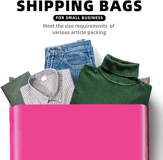 POLYSELLS 100 pcs 7.5x10.5 Inches Pink Poly Mailers Shipping Envelopes - Image 6