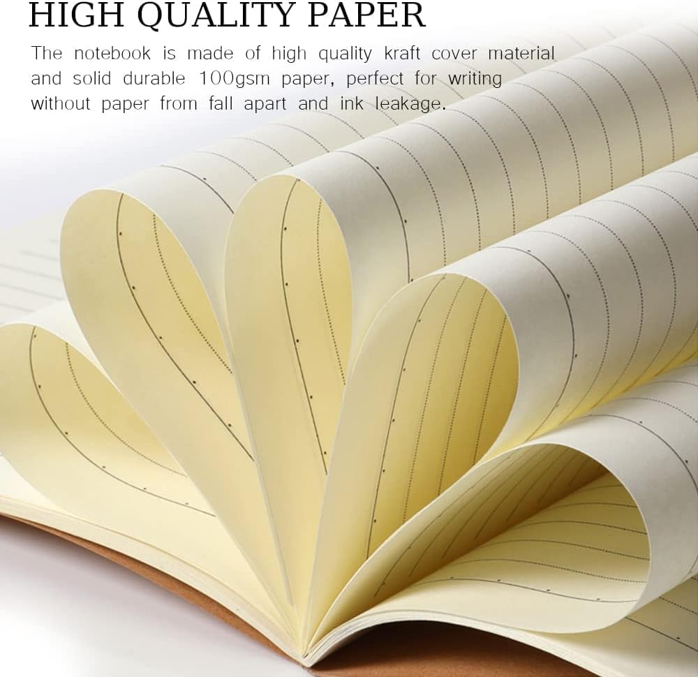 110 Pack A5 Composition Notebooks Bulk, Kraft Cover Lined Paper Journal for Traveler, Notes, Memo, Bulk Journals Notebook Sewn Brown College Ruled, 60 Pages, 8.3 x 5.5 Inch