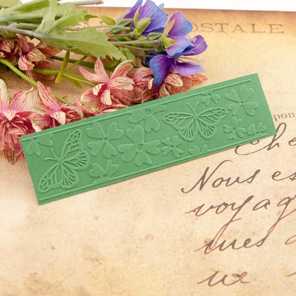 9Pcs Plastic Embossing Folders for Card Making Embossing Machine Template Mold Paper Card Embossing Stencil Flower Leaf Embossing Folder for Scrapbook Photo Album DIY Craft Decoration