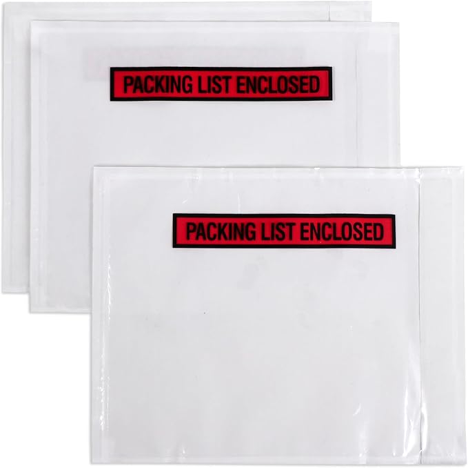 iMailer - 100 Pack 6x10 inches Packing List Enclosed Envelopes by iMailer