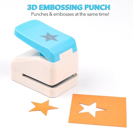 Star Hole Punch, 1.4 inch Star Paper Punch, 3D Embossing Lucky Stars Paper - Image 4