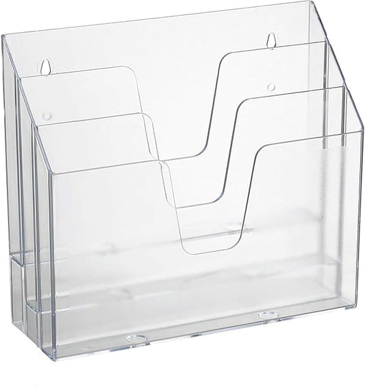 Acrimet Horizontal Triple File Folder Holder Organizer, Open Top Desktop by Organizingyourlife