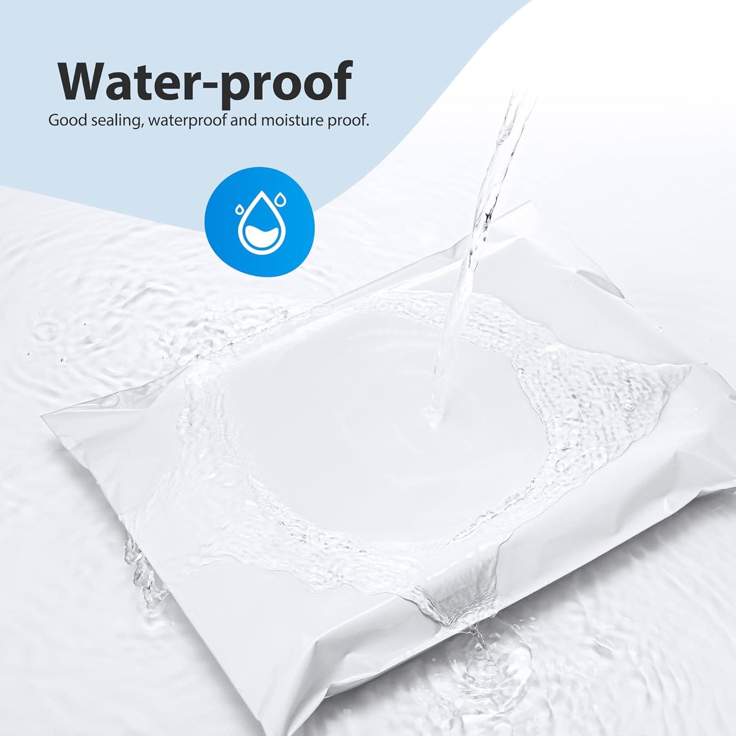 Fuxury Poly Mailers 12x15.5" 500Pcs Bulk White Shipping Bags for Clothing, Strong Adhesive Sealing Shipping Envelopes, Tear-resistant Postal Mailing Poly Bags for Books,Accessories,Business