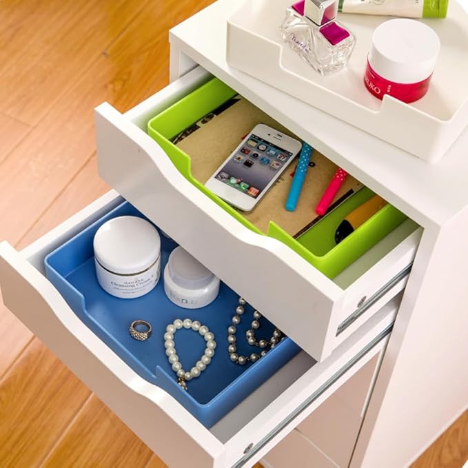 Stackable Letter Tray, 2 Pack Off-White, Desk Organizer | Plastic stackable - Image 5