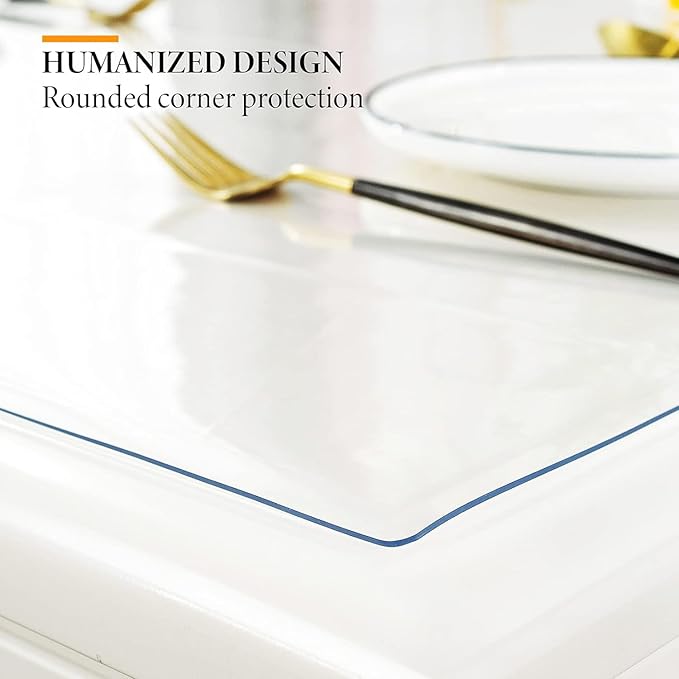 Deep Dream 1.5mm Clear Desk Cover Protector, 42×100 Inch Clear Table Cover - Image 5