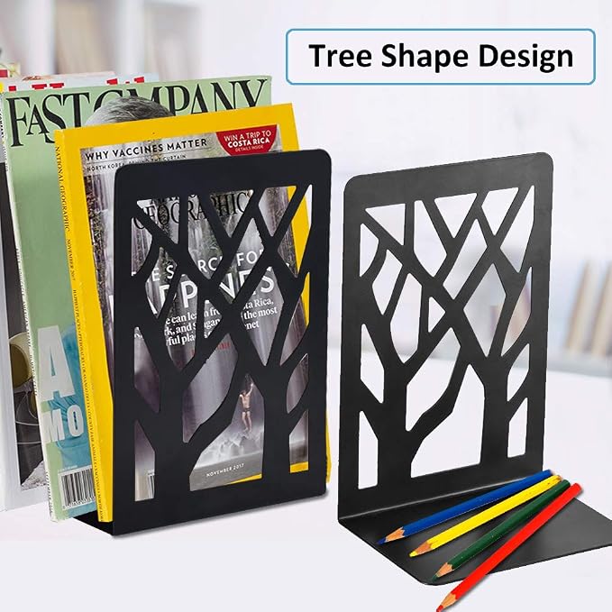 Metal Bookends Black 6 Pair - Image 6