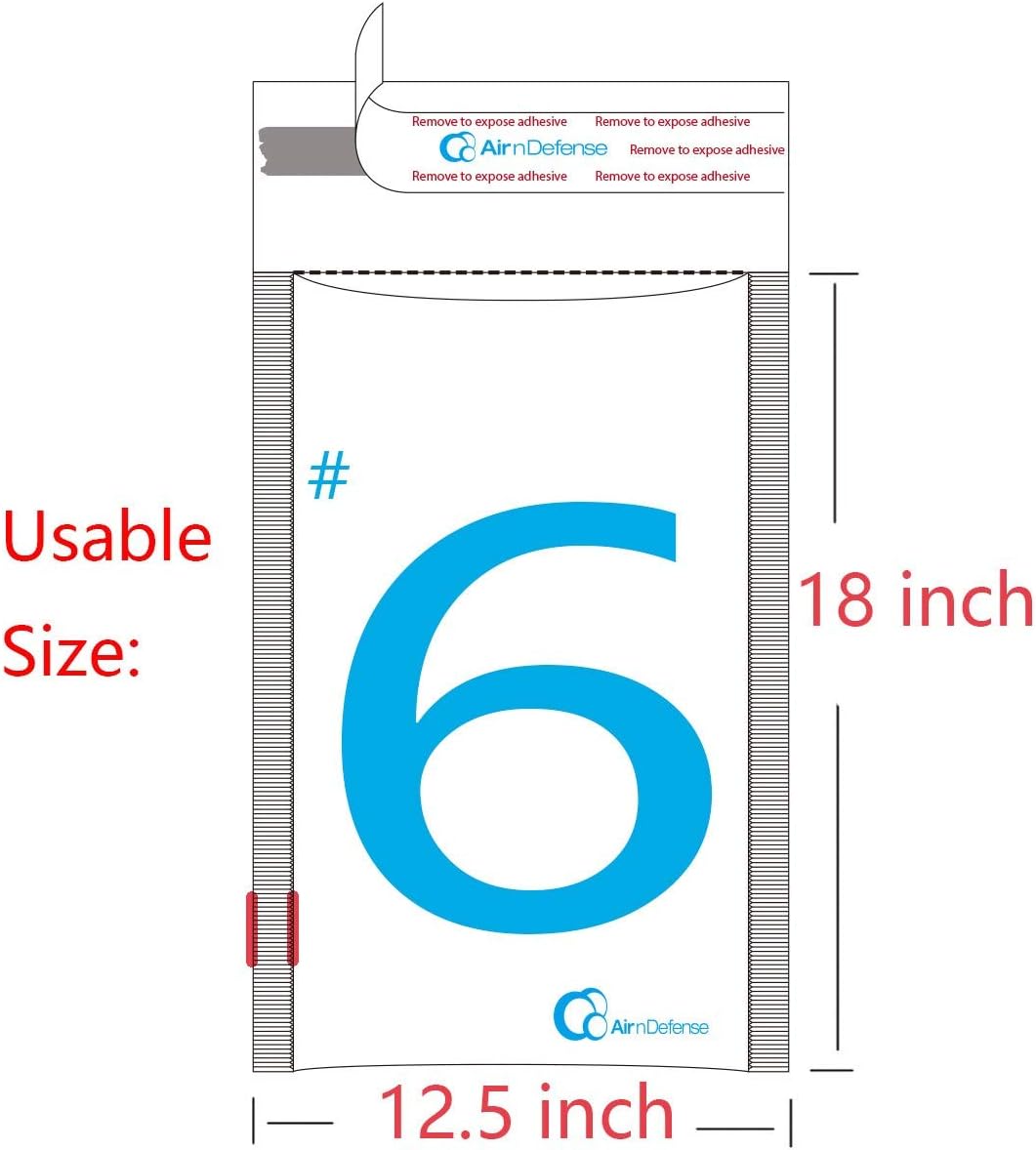 50/100/200/300/400/500 pcs #6 12.5x19 Poly Bubble Padded Envelopes Mailers Shipping Bags AirnDefense (100)