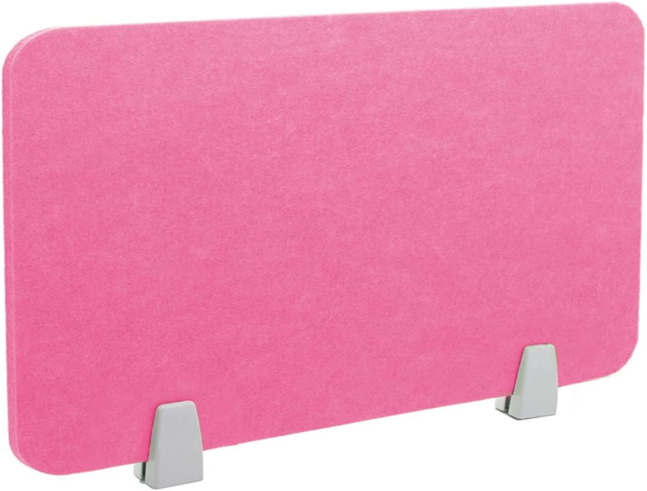 Icegrey Acoustic Desk Divider Privacy Panel Removable Sound Absorbing Desk Partition Board with 2 Clips for Student Call Centers Offices Braries Classrooms Library, Rose Red, 46.8x11.7