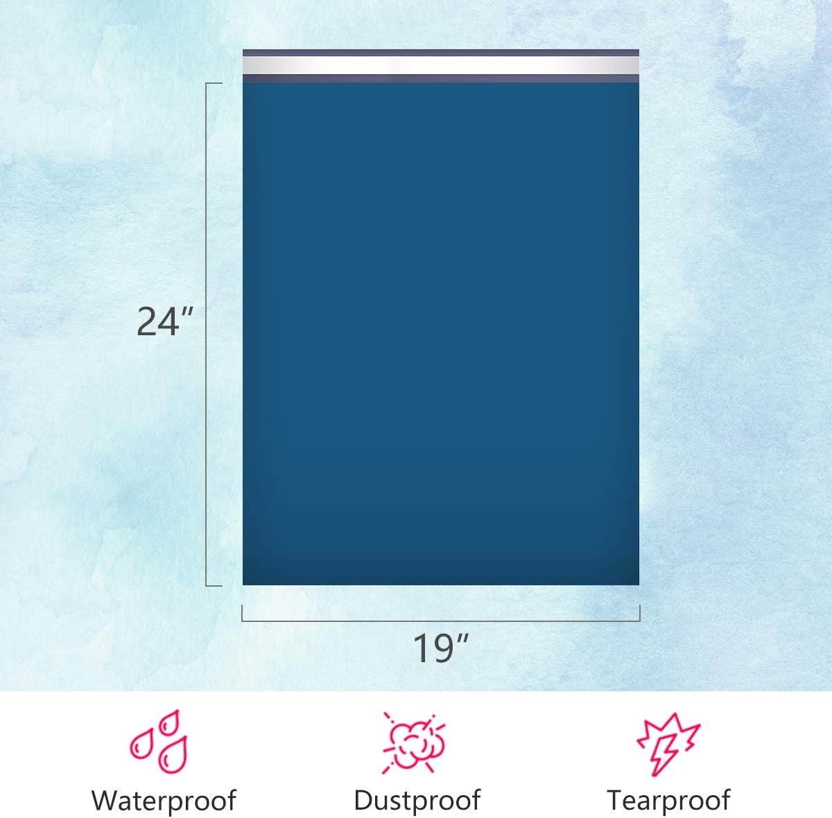 UCGOU Poly Mailers 19x24 Inch Navy Blue 50 Pack Extra Large Shipping Bags Strong Thick Mailing Envelopes Self Seal Adhesive Waterproof and Tear Proof Boutique Postal for Clothing Quilt and More