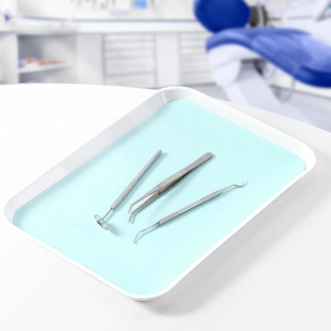 JMU Dental Tray Paper Liners Disposable Medical Tray Covers Liner Blue | - Image 5