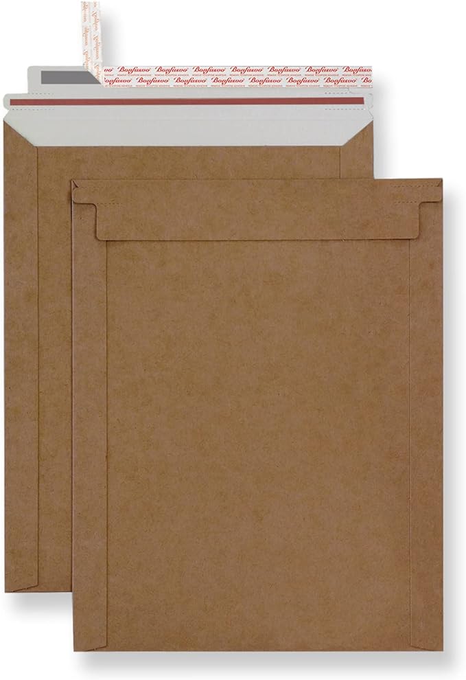 Bonfasvo Rigid Mailers 30 Pack 6.25 x 8.25 inches Brown Self Seal Stay Flat by Bonfasvo