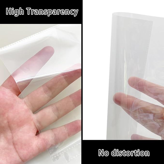 20 Pack Heavy Duty Sheet Protectors 5.5x8.5 Inch, A5 Binder 6 Ring Clear Photo - Image 3