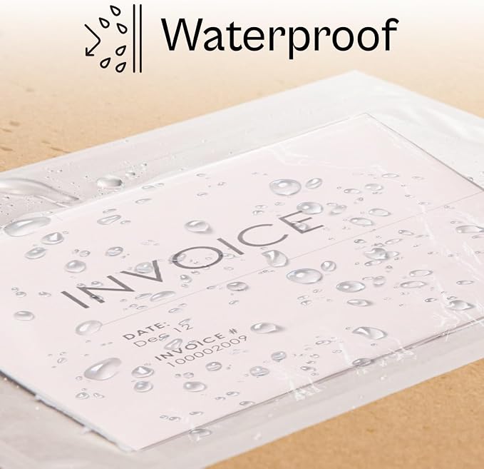 PSBM 1000 PCS 7 x 10 Inch Clear Blank Packing List Envelopes, Shipping - Image 5