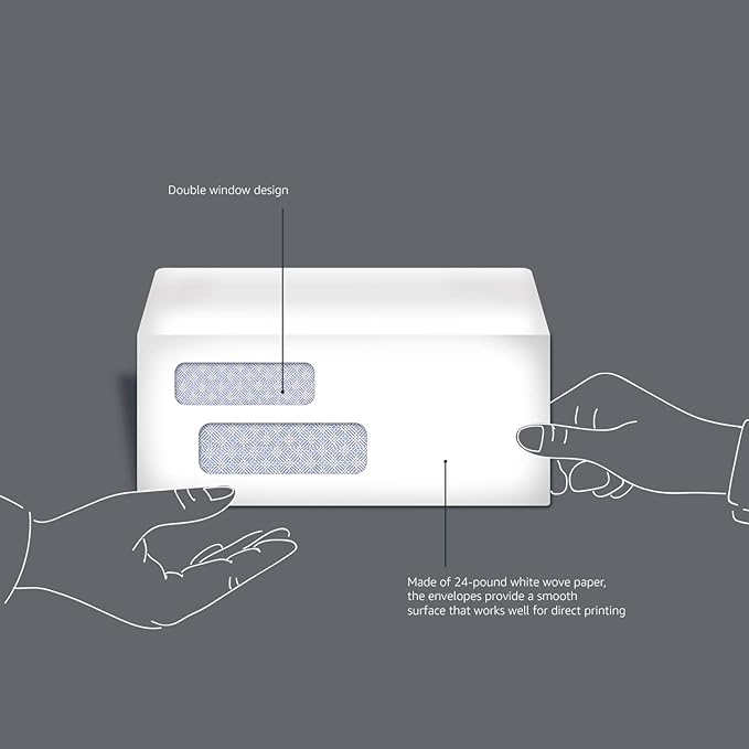 Amazon Basics #9 Security Tinted Double Window Envelopes - Image 5