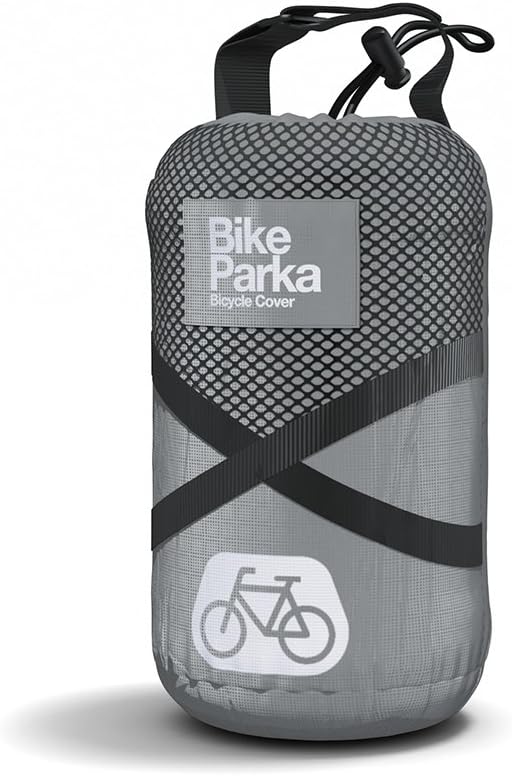Urban Bike Cover - Waterproof & Durable with Lock-Through Panels, RipStop fabric, Adjustable for Any Bike, Attachable Stuff Sac - Ideal for Bikes in Daily Use (Pavement Grey)