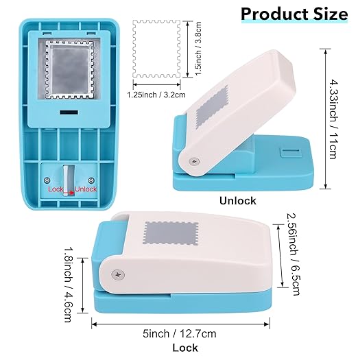 Stamp Puncher, 1.5x1.25 inch Large Rectangular Postage Stamps Punch, Stamp - Image 2