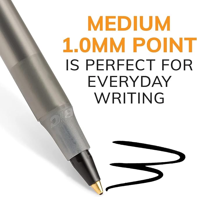 BIC Round Stic Xtra Life Ballpoint Pens, 300 Pack | Bulk Pack of 300 Black Pens - Image 4