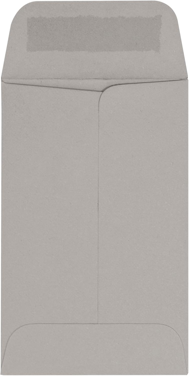 LUXPaper #1 Coin Envelopes | 2 1/4" x 3 1/2" | Gray Wove | 28lb. Text | 1,000 Qty