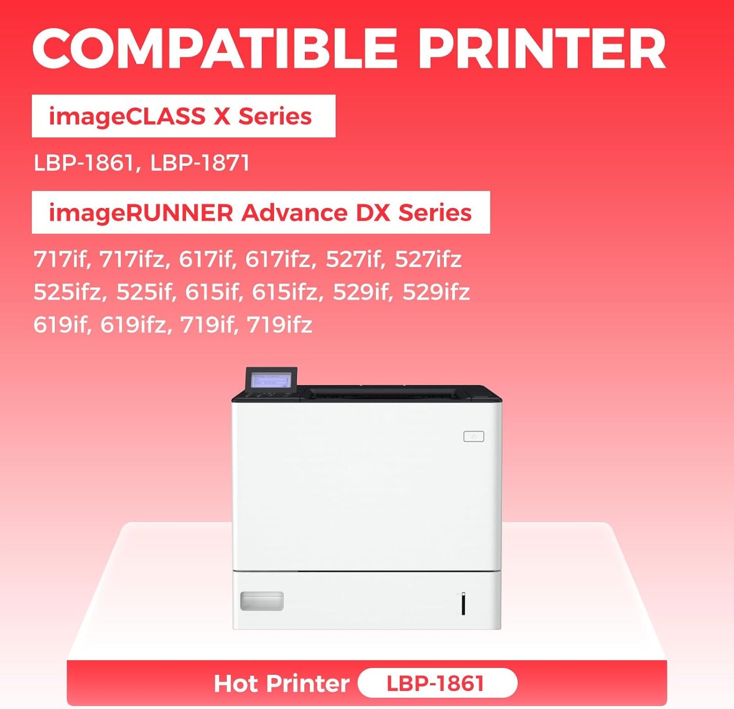 T03 Black Toner Cartridge（1-Pack with chip） Compatible for Canon T03 2725C001AA Toner imageRunner Advance 525iF 615iF 715iF 525iFZ 615iFZ 715iFZ DX 527iF 527iFZ 617iF 617iFZ 717iF 717iFZ Printer Ink