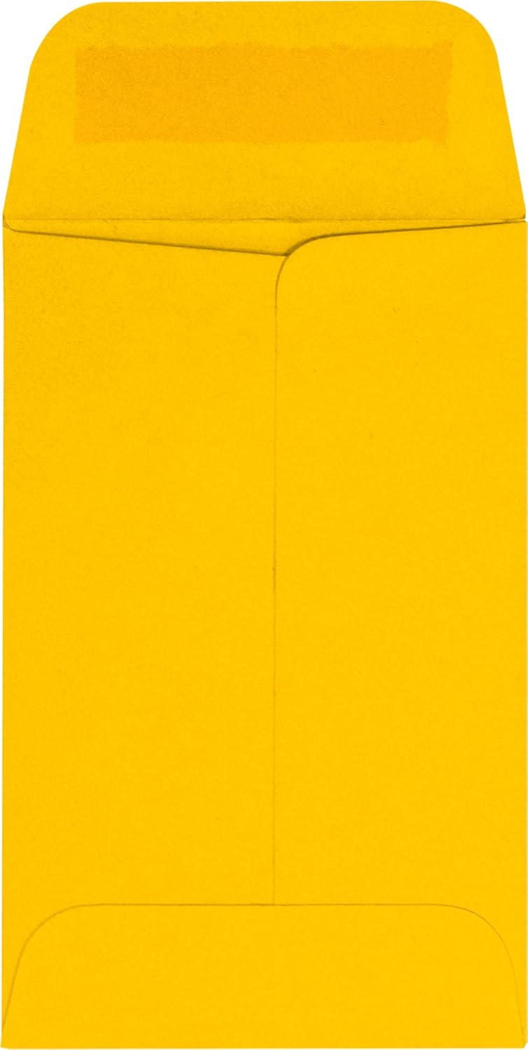 LUXPaper #1 Coin Envelopes | 2 1/4" x 3 1/2" | Sunflower Yellow | 80lb. Text | 250 Qty