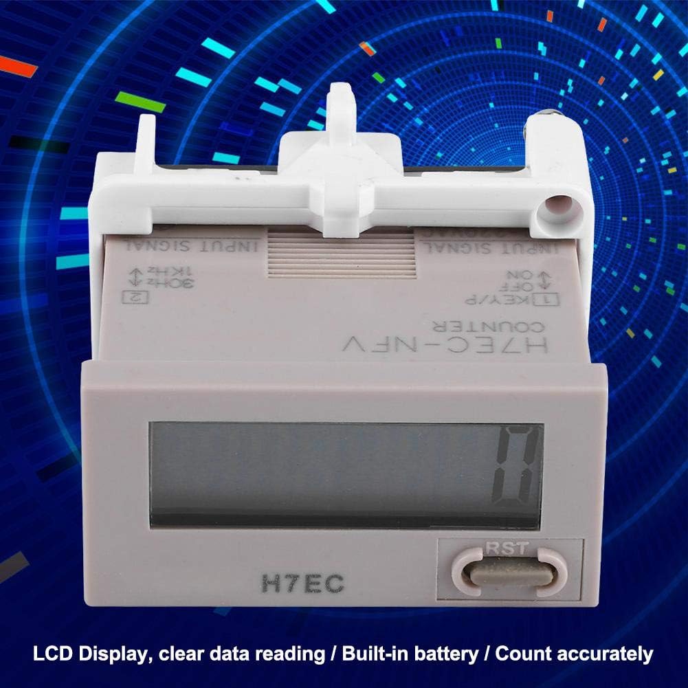 H7EC NFV Electronic Counter AC 110-220V Digital Electrical Counter Totalizer with 8 Digit LCD Display