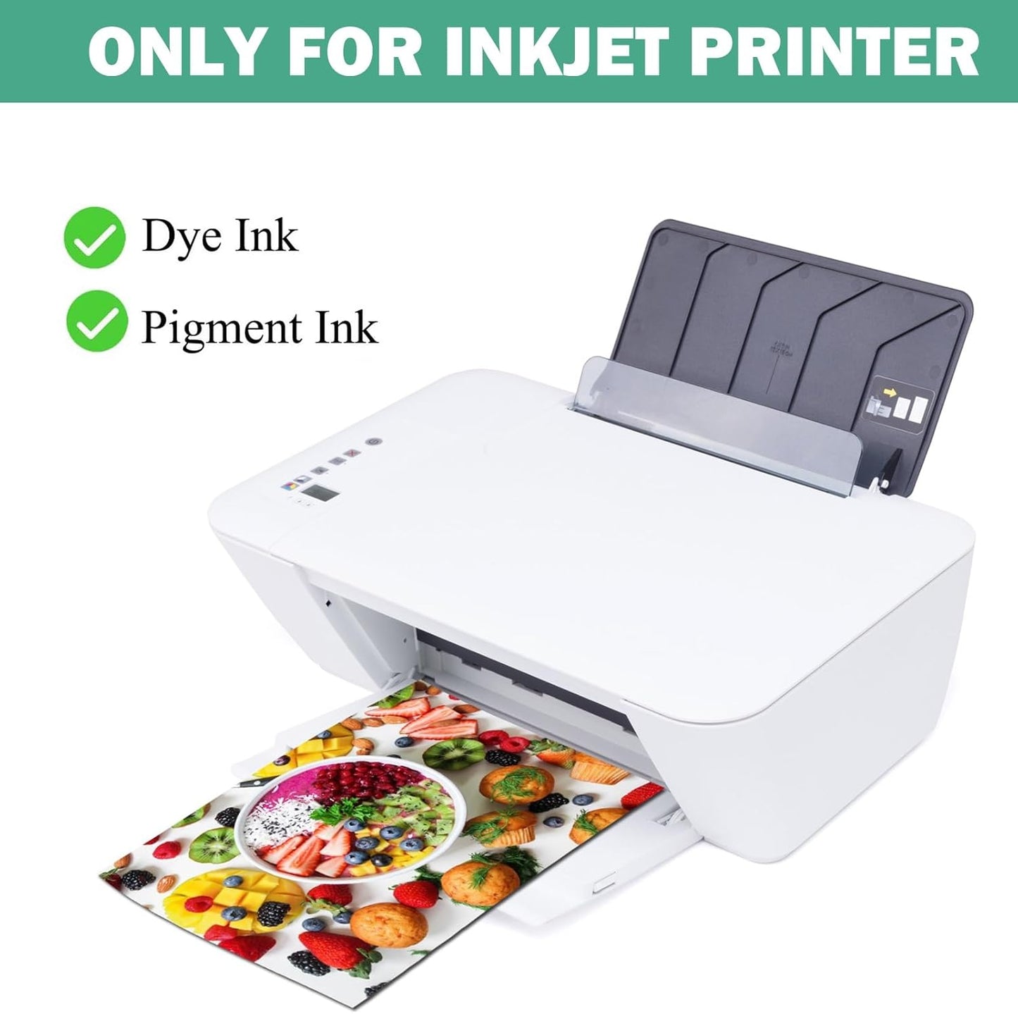 Ultra-Premium Glossy RC Photo Paper, Professional and Heavyweight Metallic Resin Coated Photo Paper, Pigment and Dye Inkjet Printer Suitable, Waterproof, 5x7, 50 Pack