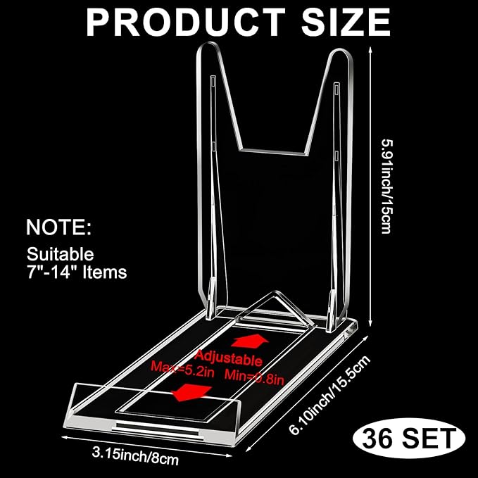 36 Pack 5.91 inch Acrylic Book Stand - Image 2