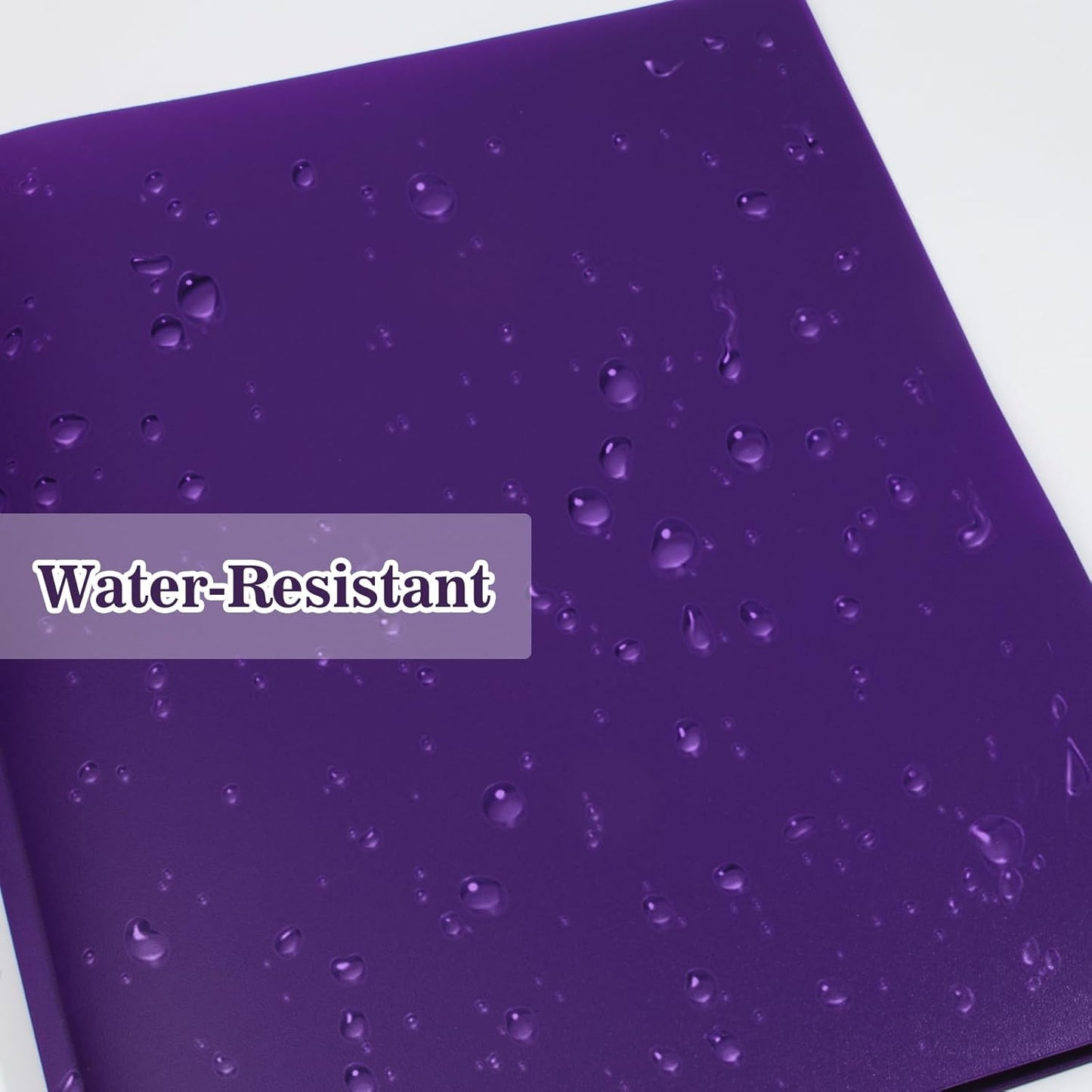 12-Pack Plastic Folders with Pockets and Prongs,2-Pocket Folders with 3 Fasteners, Poly Folders Holds 8-1/2" x 11" Paper for School/Office/Home, Purple