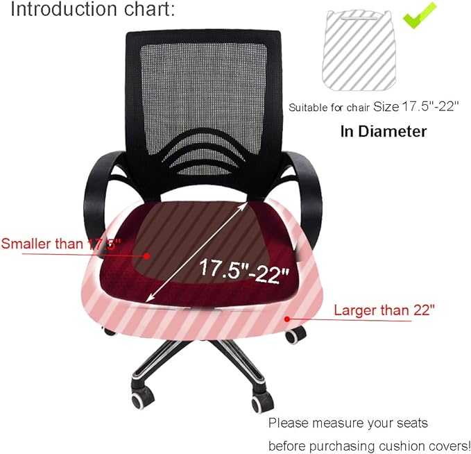 Smiry Stretch Jacquard Office Computer Chair Seat Covers, Removable Washable - Image 6