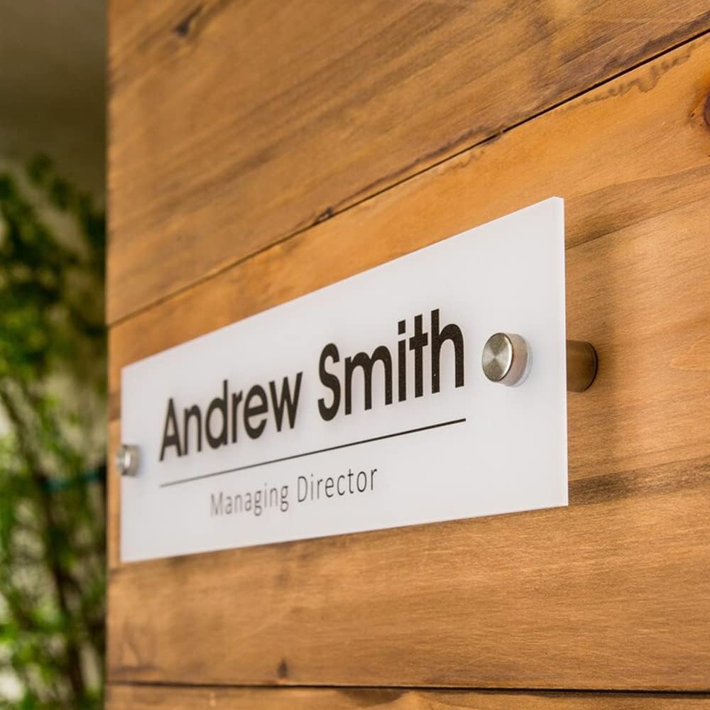Office Name Plate - 8x2", "Executive CEO Sign, New Job Office Decor, Graduation or Promotion Gift, Personalized Customize Name Plate For Door