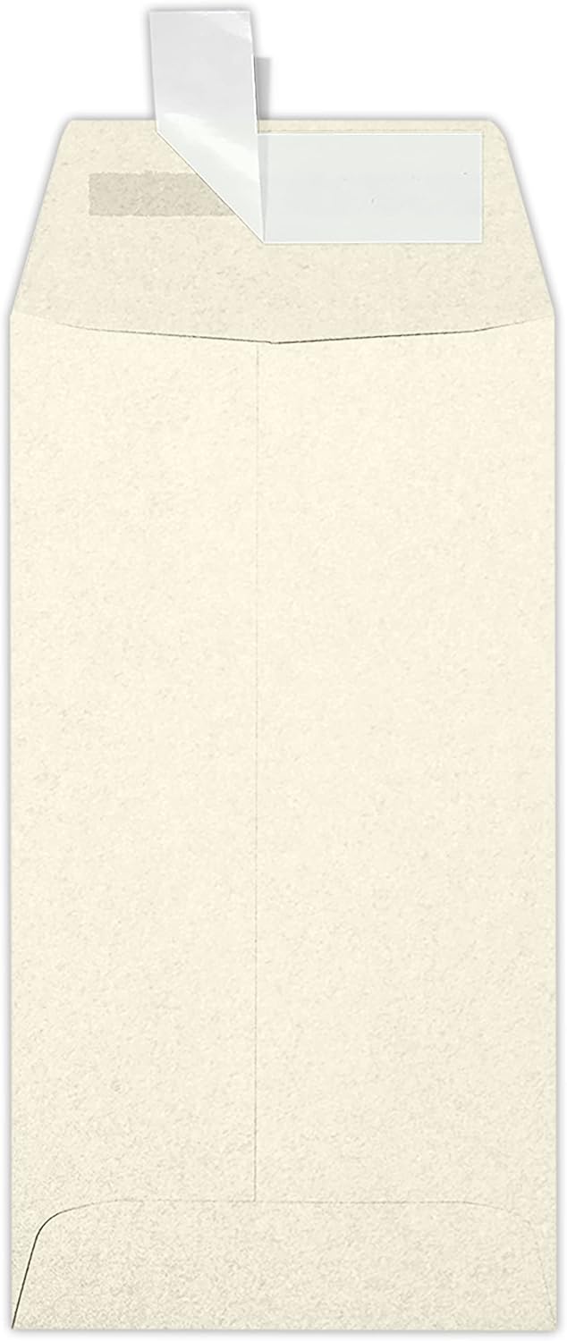 LUXPaper #7 Coin Envelopes | Peel & Press | 3 1/2" x 6 1/2" | Champagne Metallic | 81lb. Text | 1,000 Qty