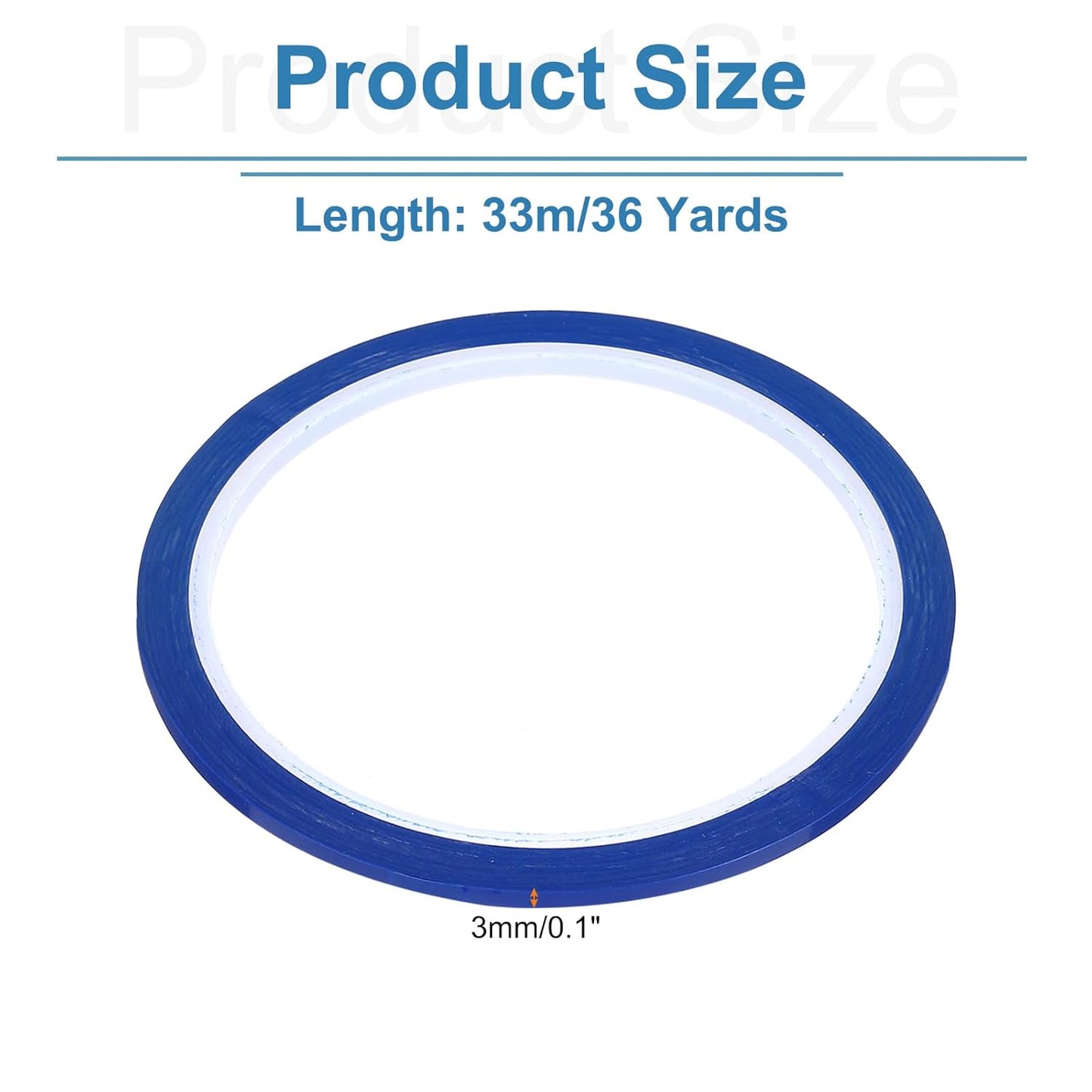uxcell 1/8" x 36 Yard Graphic Tape Whiteboard Grid Marking Tape Pinstripe Chart Line, Blue