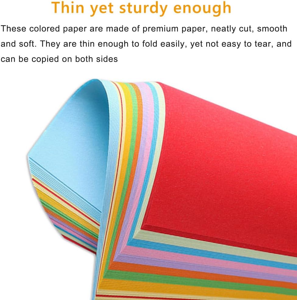 A4 Origami Paper Yellow Green 100 Sheets, 8.27×11.7 inch Double Sided Color Easy Fold Big Origami Paper A4 Colored Copy Paper Thin 70gsm for Beginners, DIY handwork Art Craft Projects (210 x 297 mm)