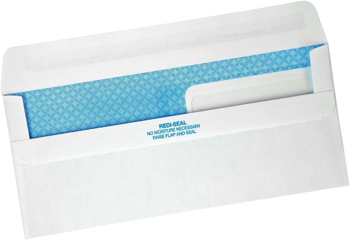 Quality Park® Redi-Seal™ Double-Window Security Envelopes, #9, 3 7/8" x 8 7/8", White, Box Of 500