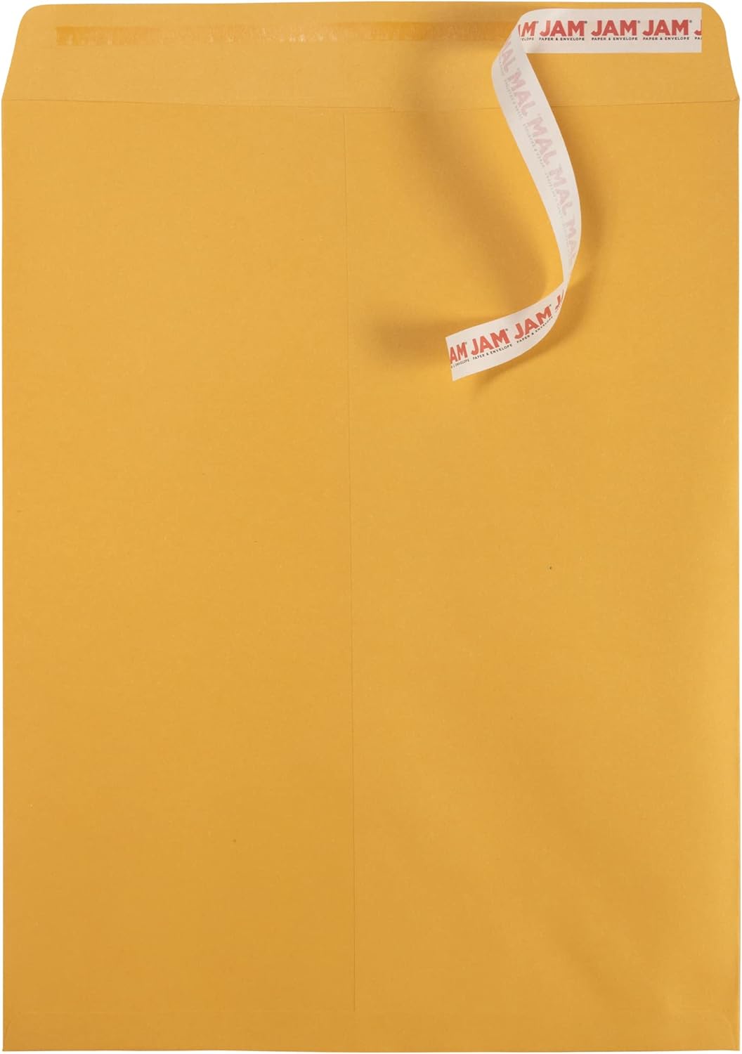 JAM PAPER 12 x 15 1/2 Open End Catalog Recycled Envelopes with Peel and Seal Closure - Brown Kraft - 50/Pack