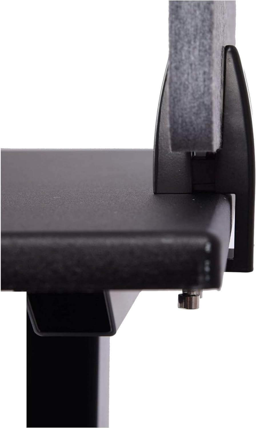 Stand Up Desk Store ReFocus Raw Clamp-On Acoustic Desk Divider Mounted Privacy Panel to Reduce Noise and Visual Distractions (Castle Gray, 23.6" x 16")