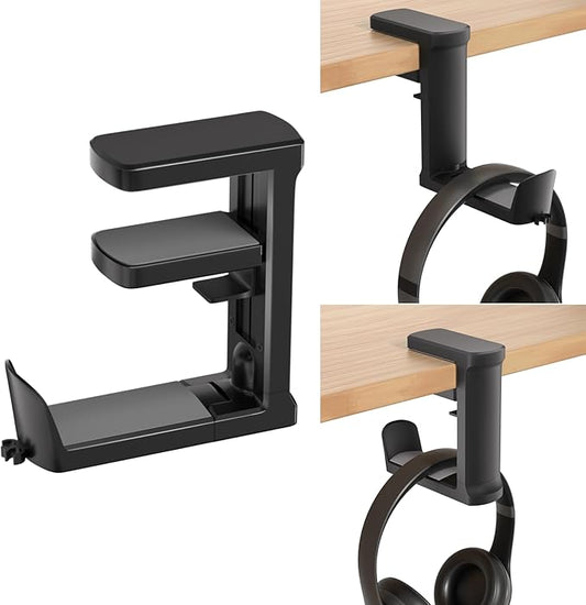 Headphone Hook - Adjustable Clamp-on Headphone Holder, Under Desk Gaming by Unknown