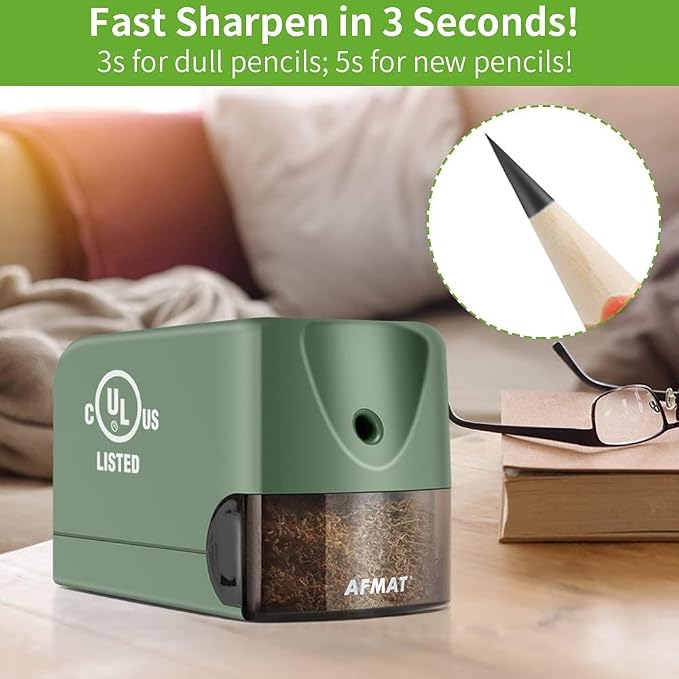 AFMAT 2 Pack Electric Pencil Sharpener, Heavy Duty Pencil Sharpener - Image 3