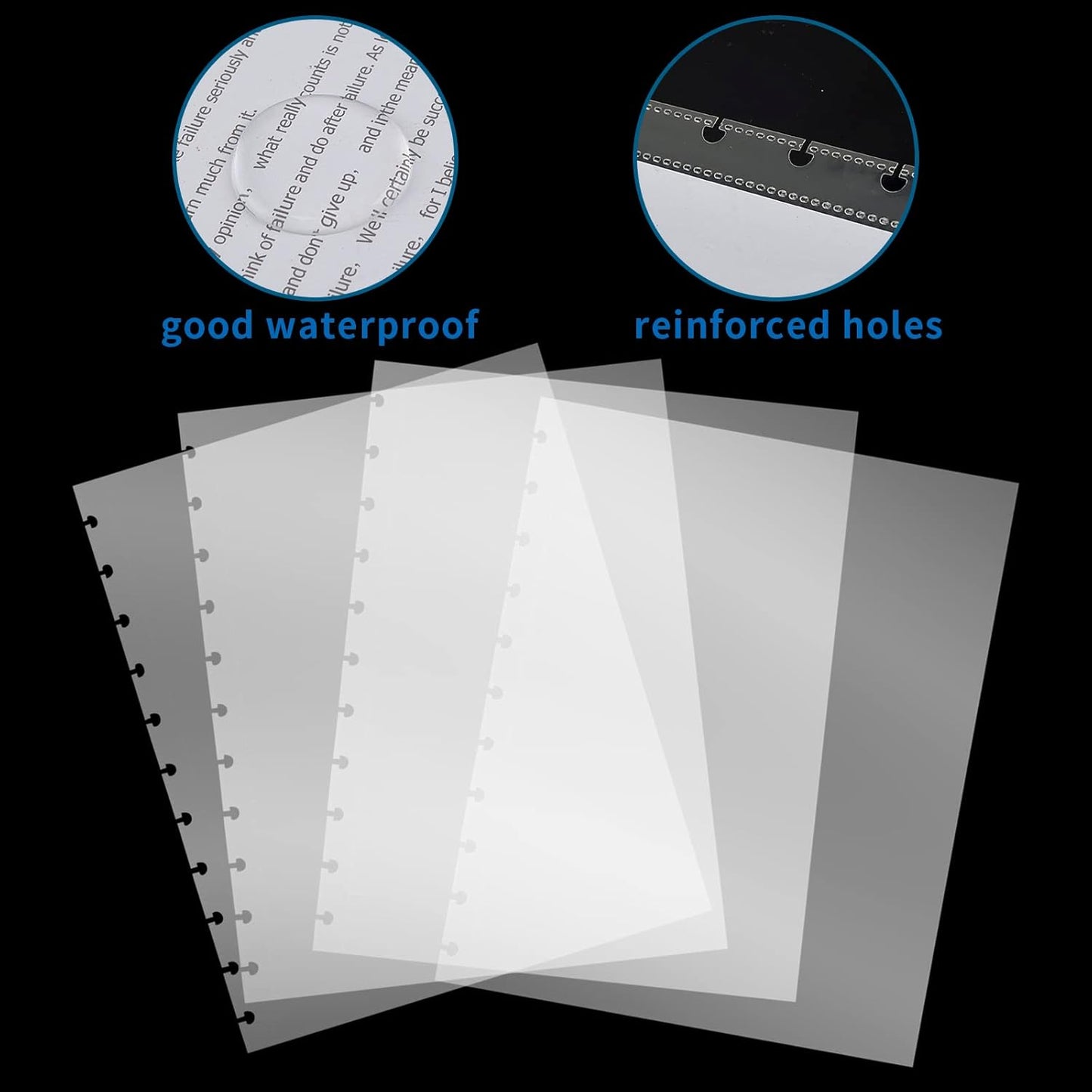 25 Piece Letter Size Sheet Protectors Clear Plastic Page Protectors for Discbound Holds Letter Size Discbound Binding Cover (25)