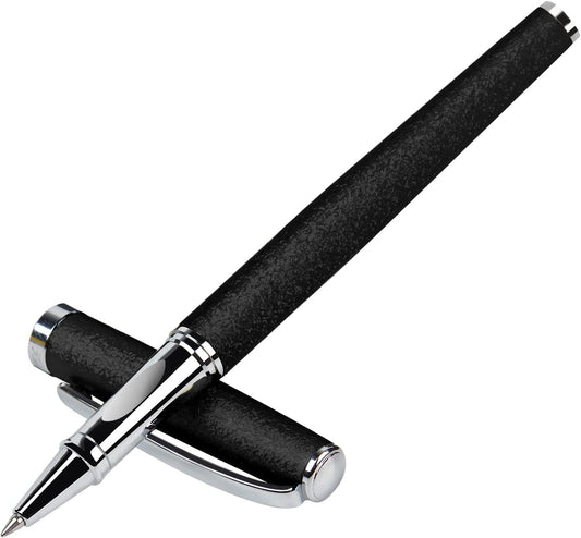 Nice pens,luxury pen with cace,fancy pens Ballpoint Pen Smooth writing experience stylish design effortless writing executive pen-Gift Box with 0.5mm Black 2 Extra Refill (Black)