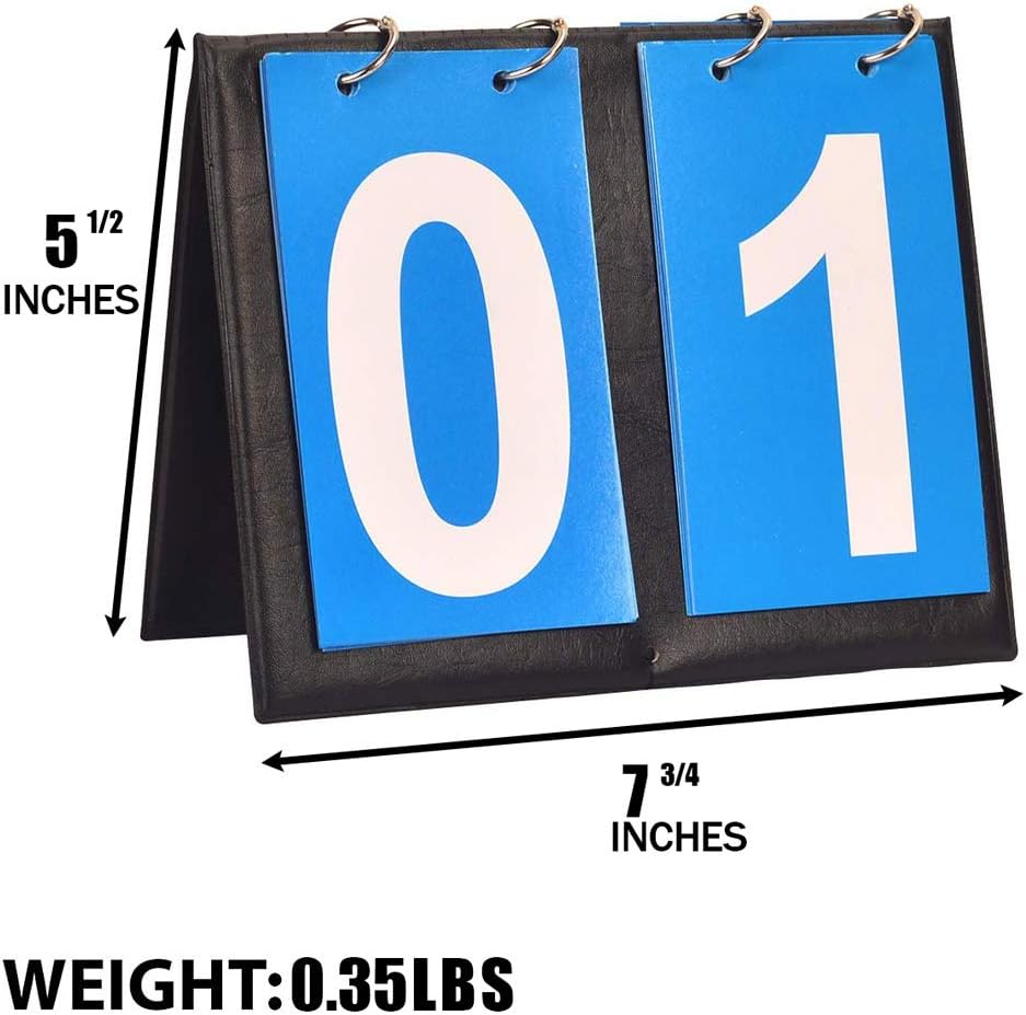 APORO Portable Table Top Scoreboard Flipper, Multi Sports Score Flip Scoreboard