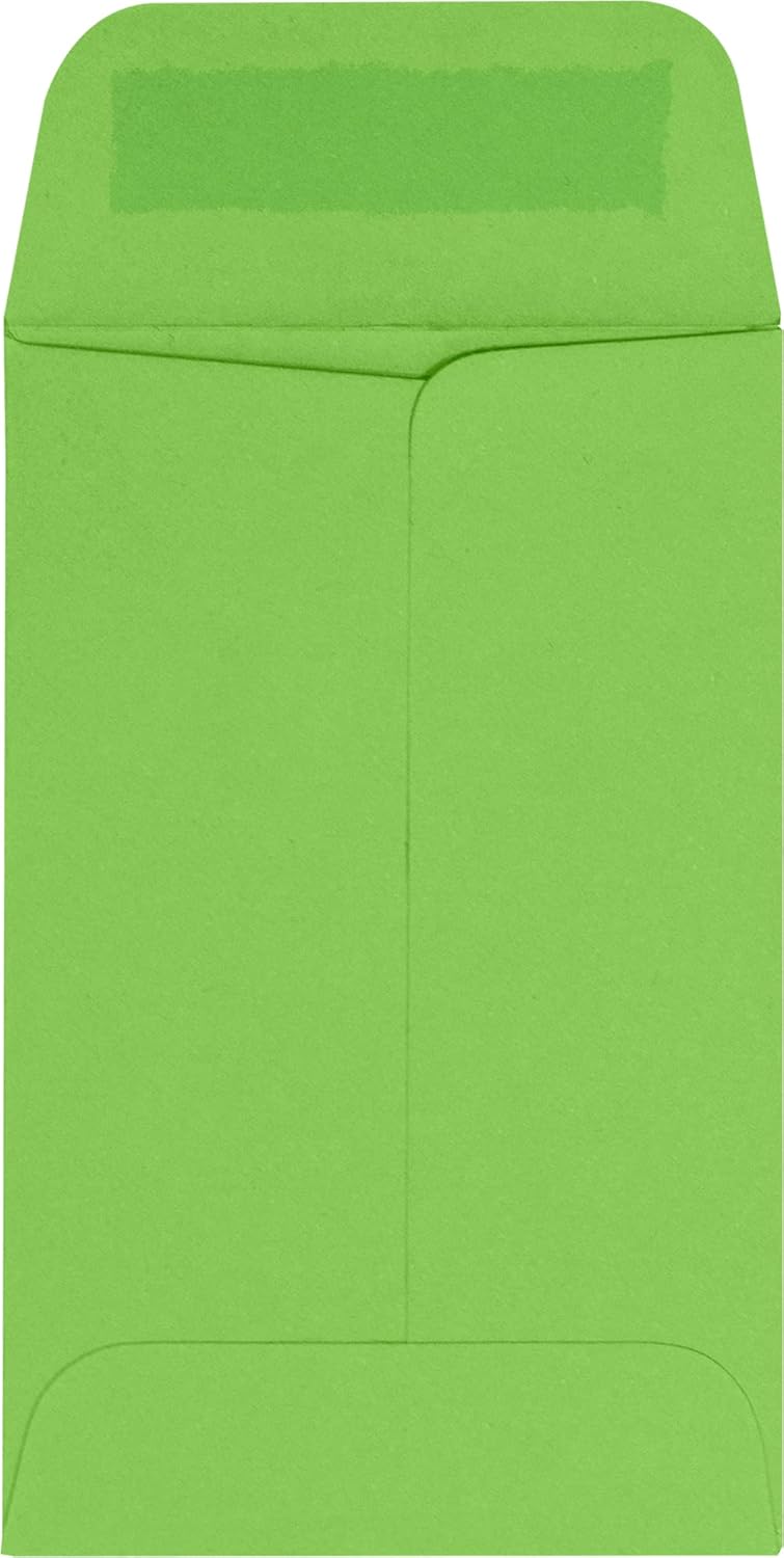 LUXPaper #1 Coin Envelopes | 2 1/4" x 3 1/2" | Limelight Green | 80lb. Text | 50 Qty.