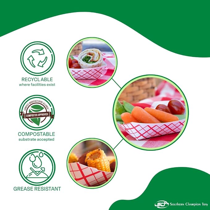Southern Champion Tray 0417 #200 Southland Paperboard Food Tray, 2 lb Capacity - Image 5